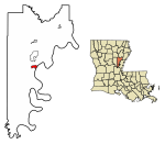 Catahoula Parish Louisiana Incorporated and Unincorporated areas Jonesville Highlighted